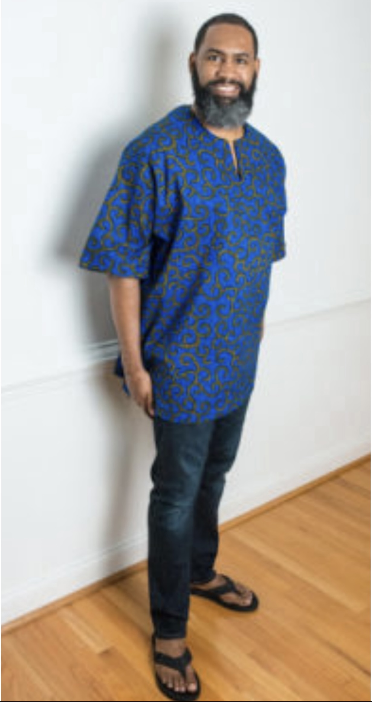 Blue Dashiki | Ghana – Large – Zawadi