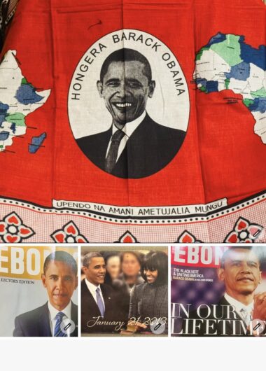 President Obama Cloth (Tanzania), Ebony Magazines & Obama Magnet  |   Vintage Cloth Bundle