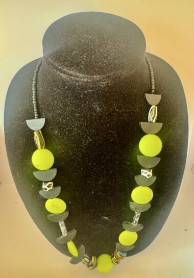 Vintage Necklace:  Greens and Black