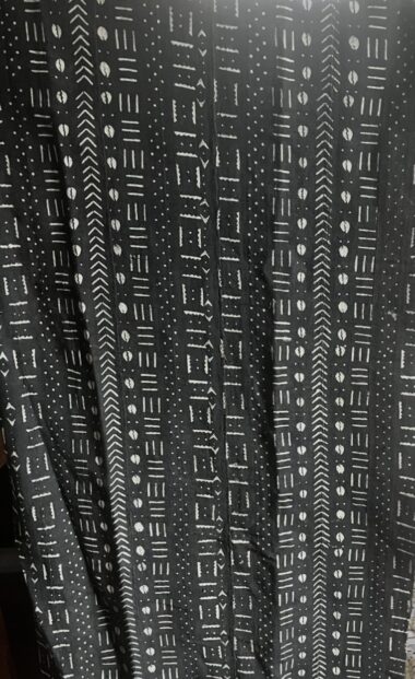 Black Mudcloth Throw 38 X 66  |  Mali