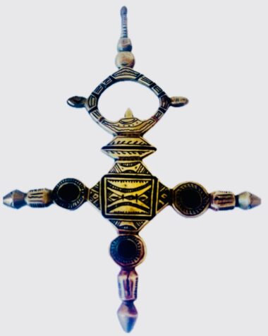 Tuareg Silver & Ebony Wood Pendant