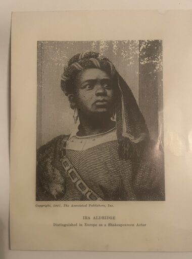 Ira Aldridge Photo  |  Vintage | Copyright 1927, The Associated Publishers, Inc.