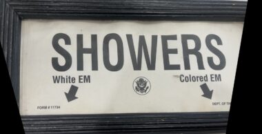 Army Shower Segregation Sign |   Vintage Segregation Sign