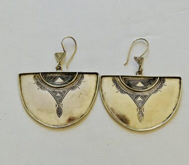 Tuareg Silver Halfmoon Earrings | Ambitti Moussa | Niger